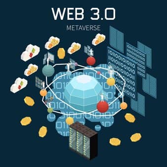 web 3 0 technology isometric concept with metaverse symbols vector illustration 1284 80047